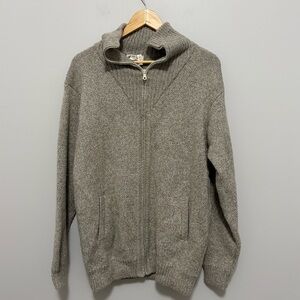 Men's Killa Sumaq Tan Alpaca Zip-Up Sweater